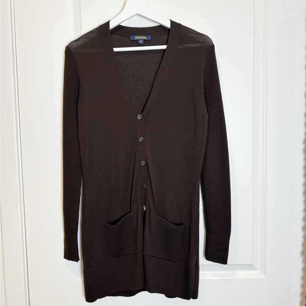 Brook Brothers Open Front Italian Wool Cardigan